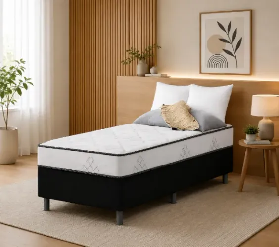 Cama Box Solteiro acoplada CLASS