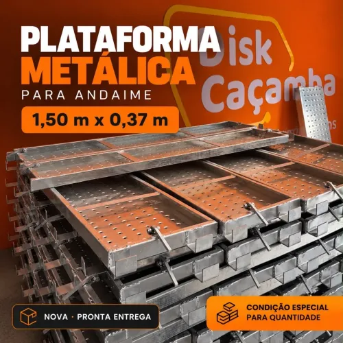Plataforma Piso Galvanizado P/ Andaime 1,50 x 0,37