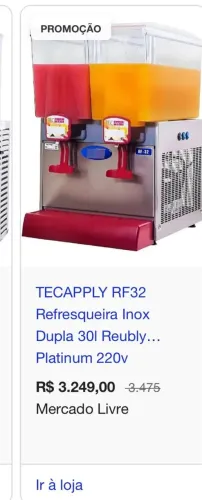 Refresqueira Inox Dupla Tecapply RF32 
