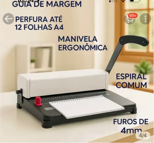 Encadernadora Manual/perfuradora
