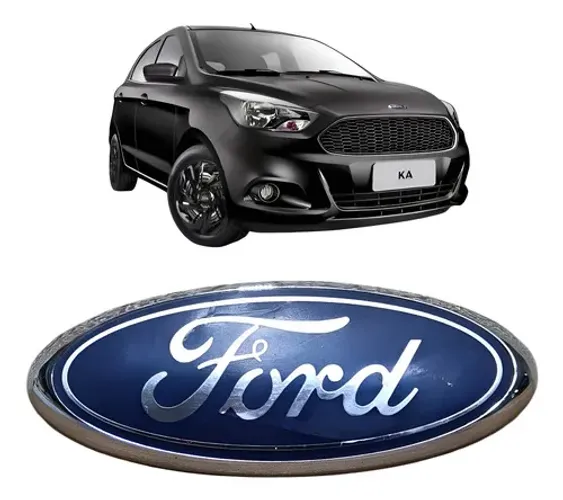Emblema Tampa Traseira Ford Ka Hatch 1.0 2016 (usado) Azul/prata