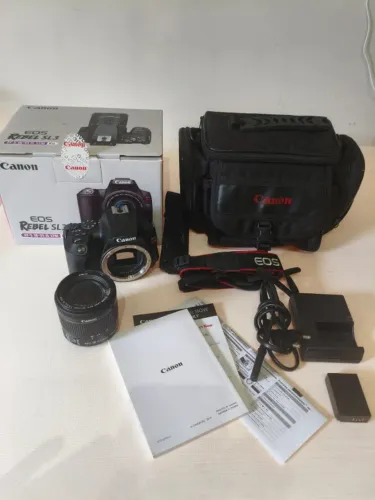 Câmera Canon EOS Rebel SL3 + Lente 18-55mm STM - 24MP 4K Wi-Fi | Kit Completo