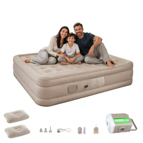 Colchão Inflável Queen Elétrico 203x154cm Bomba Integrada