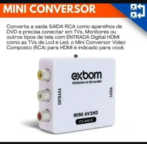 MINI CONVERSOR AV RCA PARA HD REF: CC-AH10