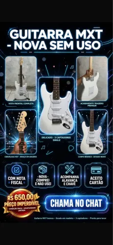 Guitarra Mxt Nova sem uso PREÇO IMPERDÍVEL aceito cartão
