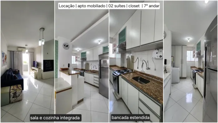 Apartamento mobiliado, 7° andar, vista para o Rio Madeira, Villa Romana, Pedrinhas
