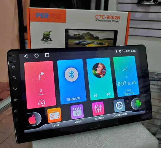 Central multimídia 9 polegadas Android e Carplay sem fio wifi 2 din 