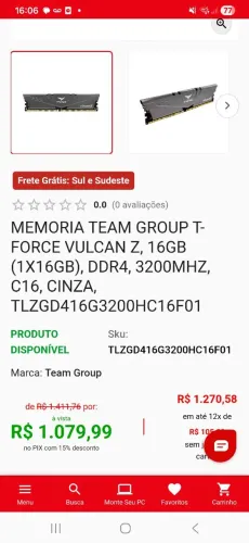 Troco ou Vendo Ram Ddr4 16BG 3200!