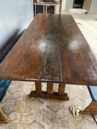 Mesa de madeira de lei tamanho 2.10M