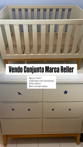 Berço e Cômoda da marca Reller