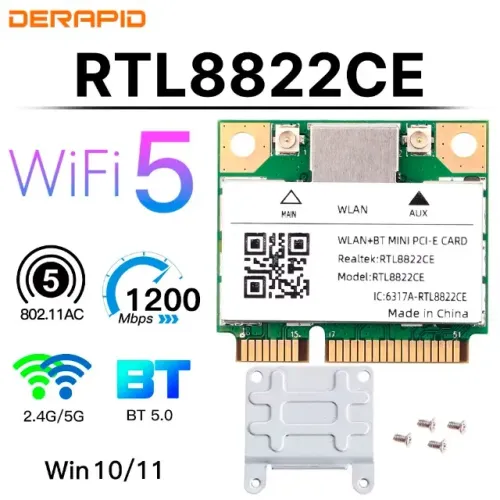 Placa wifi Banda dupla mini pcie rtl8822ce 1200mbps  bluetooth 5.0 adaptador Lacrado!