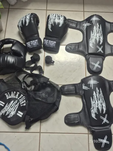 kit,Luva+bandagem+Bolsa+caneleira - muay thai - kickboxing