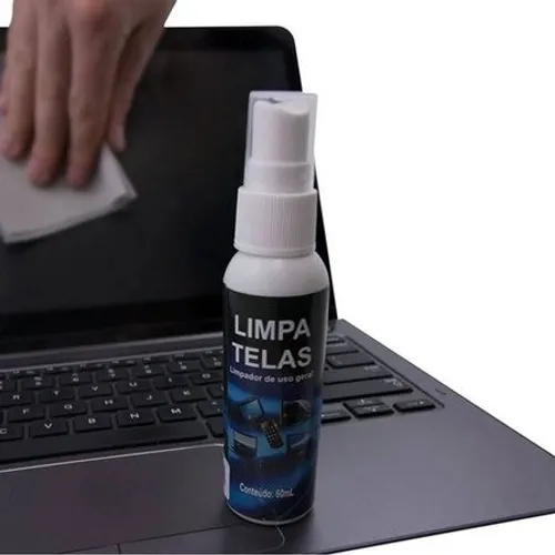 Kit Limpeza de Telas Limpa Pra Por Película 60ml Pano Microfibra Tela NotBook Tv Led etc