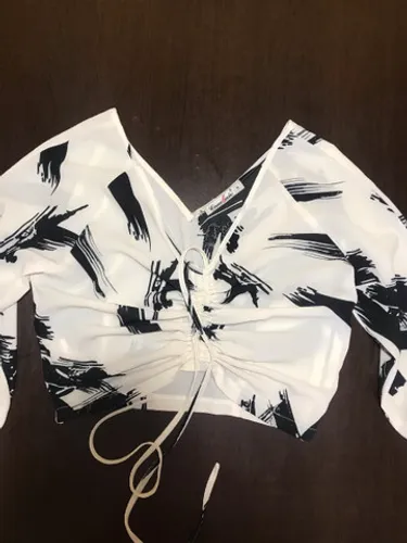 cropped manga longa ajustavel