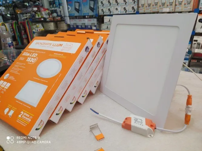 Painel de led embutir 22x22 20x20 luz Branca (Jk eletrônicos) Atacado R$24,90