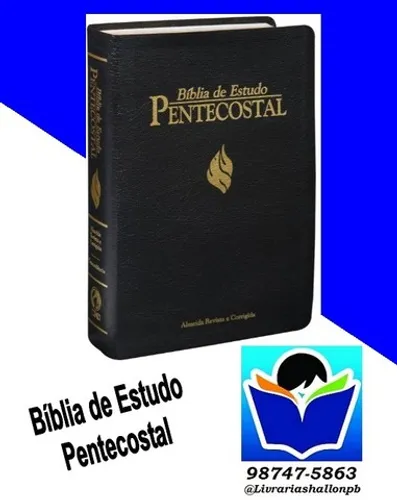 Biblia de Estudo Pentecostal Média Edição 1995 @Livrariashallonpb