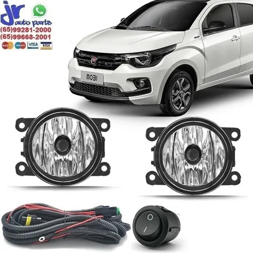 Kit Farol Milha Mobi 2016 2017 2018 2019 2020 2021 2022 Auxiliar Neblina
