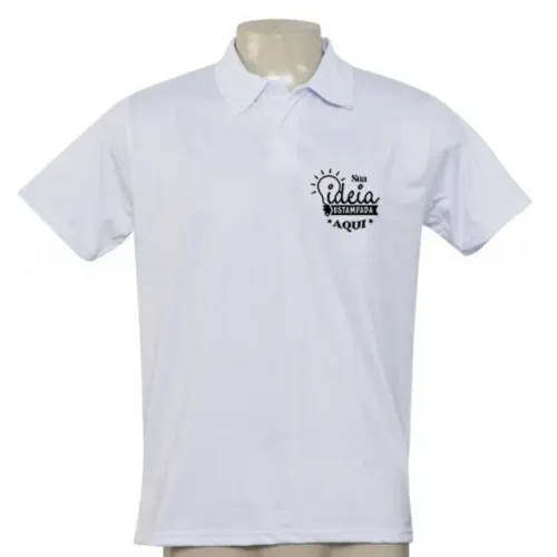 Camisa polo logo bordada no peito