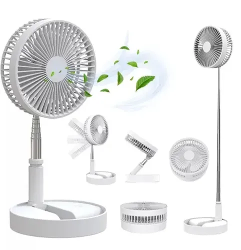 Ventilador Portátil Silencioso Dobrável Retrátil Com Bateria Aro 20 Cm