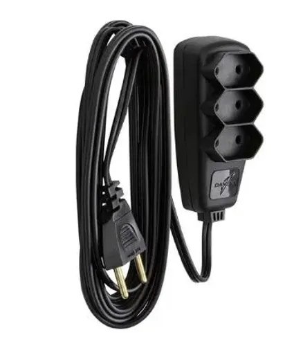 Oferta Extensão Elétrica 3 tomadas 2 metros 10a Bivolt
