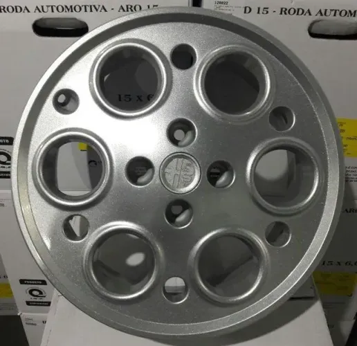 Roda aro 15 Alfa Romeo Quadrifolio prata 4x98 jogo novp