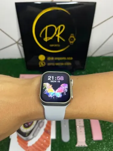Lançament Smartwatch Hw68 Ultra Mini Series 8, 3 Pulseiras Original feminino + película