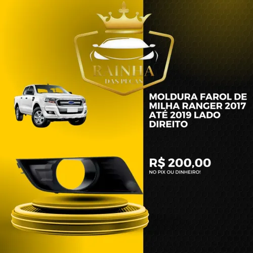Moldura Farol de Milha Ranger 2017 até 2019 Lado Direito Original Nova