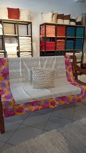 Manta com detalhes em chita