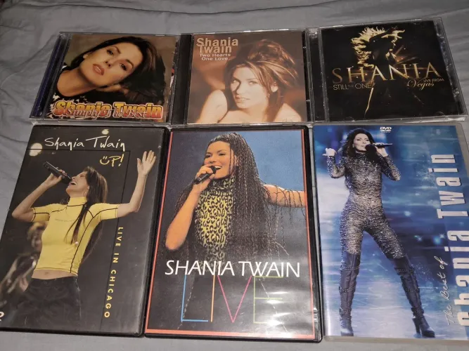 Lote Coleção Shania Twain 3 Cds + 3 Dvds