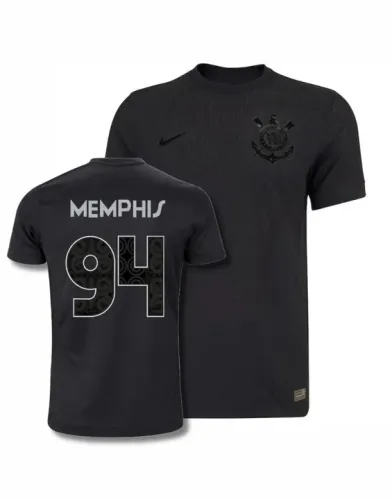 Camisa Corinthians II 24/25 Versão Jogador Personalizada MEMPHIS 94 Tamanho G/GG