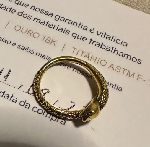 Piercing cobra de titânio 
