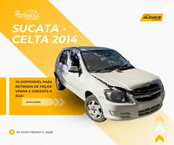 Sucata Celta 2014 já disponível para retirada de peças 