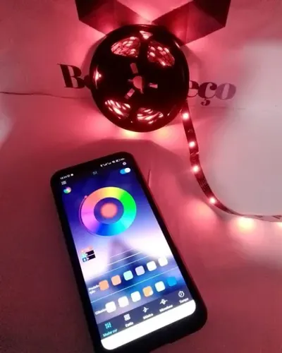 Fita De Led 5 Metros RGB 5050 Controle por APP