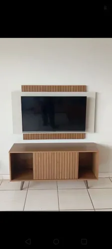 Painel Com Rack Málaga Para TV Ate 43 Polegadas Na Promoção. Entrega É Montagem Grátis 