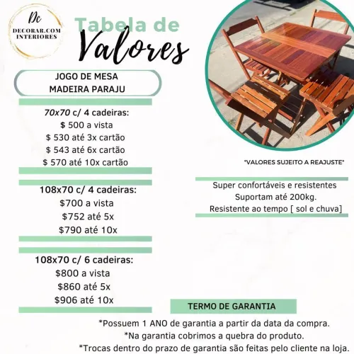 Mesa de Jantar Dobrável em Madeira Maciça