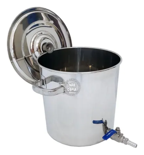 Panela Caldeirão Aço Inox Com Válvula