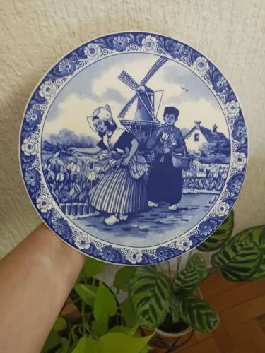 prato decorativo em cerâmica holandesa