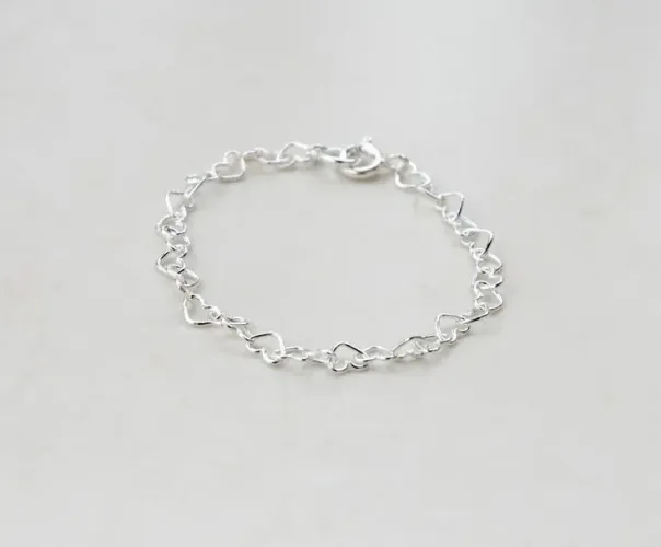 Pulseira Coração - Prata 925