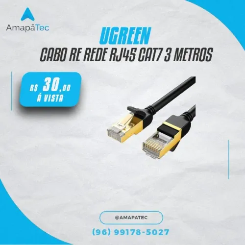abo de Rede Ugreen Cat7 3 Metros