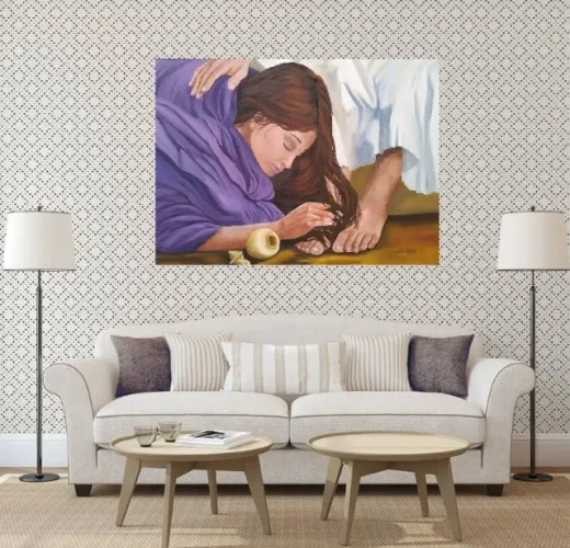 PINTURA EM TELA ARTE CRISTÃ - VASO DE ALABASTRO - SOB ENCOMENDA