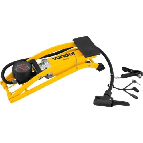 Bomba de ar para encher pneus, com pedal Vonder