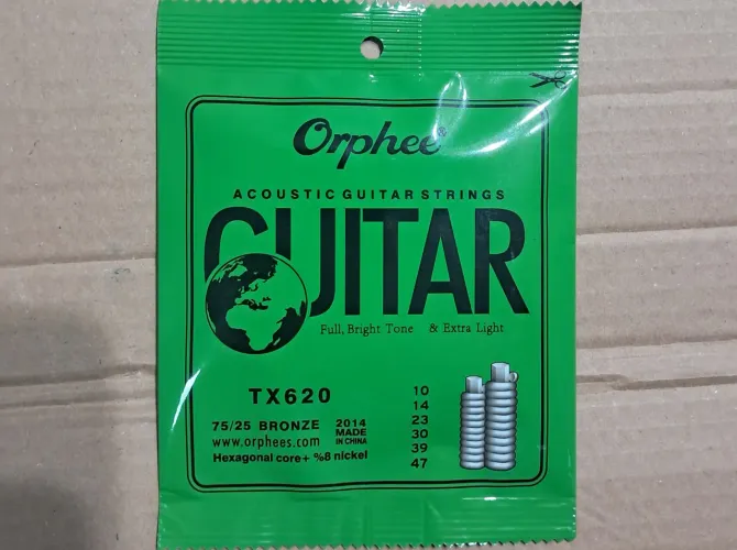 Encordoamento p/ violão aço 010 - 047 Orphee