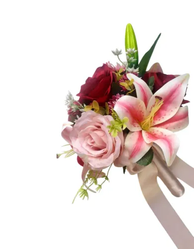 Buquê de Noiva - Buquê Lírios e Rosas