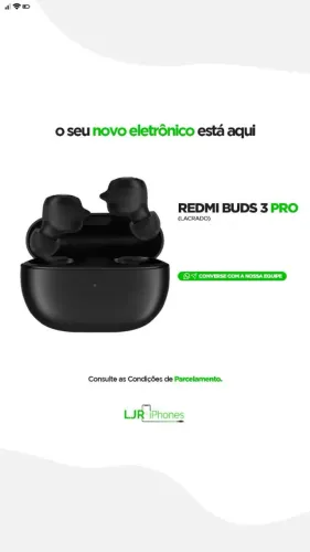 FONE DE OUVIDO REDMI BUDS 3 PRO - NOVO LACRADO - 3 MESES DE GARANTIA - LOJA FÍSICA