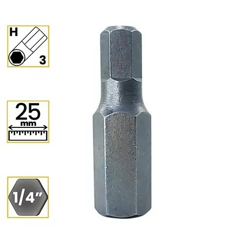 BITS ALLEN 1/4POL 3MMX25 VIP INDUSTRIAL
