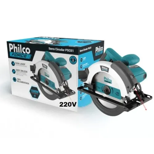 Serra Circular Philco Profissional 1500w de Potência com Guia a Laser Lacrada 220V