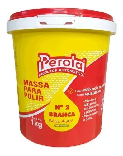Massa de Polir e Lustrar Automóveis Base Água N°2 Pérola 1Kg