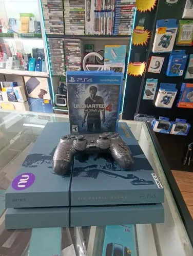 PS4 FAT 1TB edição uncharted completo 