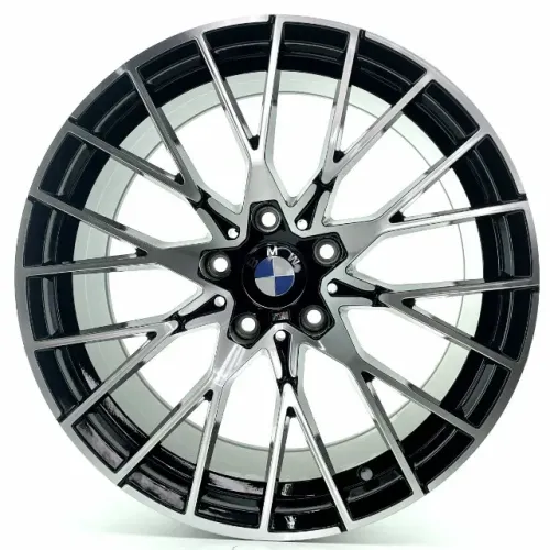 JOGO DE RODAS BMW M2 COMPETITION ARO 18X8 e 9 PRETA DIAMANTADA 5X120 ET 34 e 40