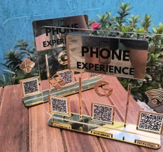 Placa Pix Instagram Google Qr code Personalizada Acrílico Loja
